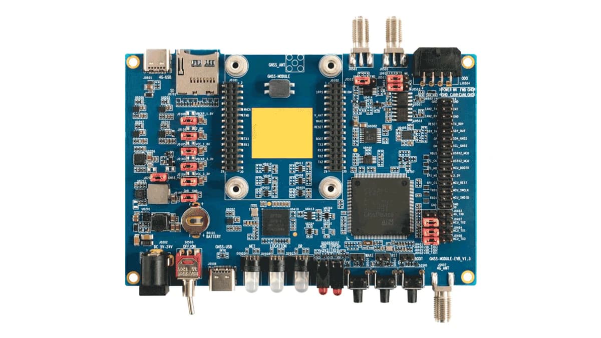 Quectel GNSS evaluation board with antenna interfaces