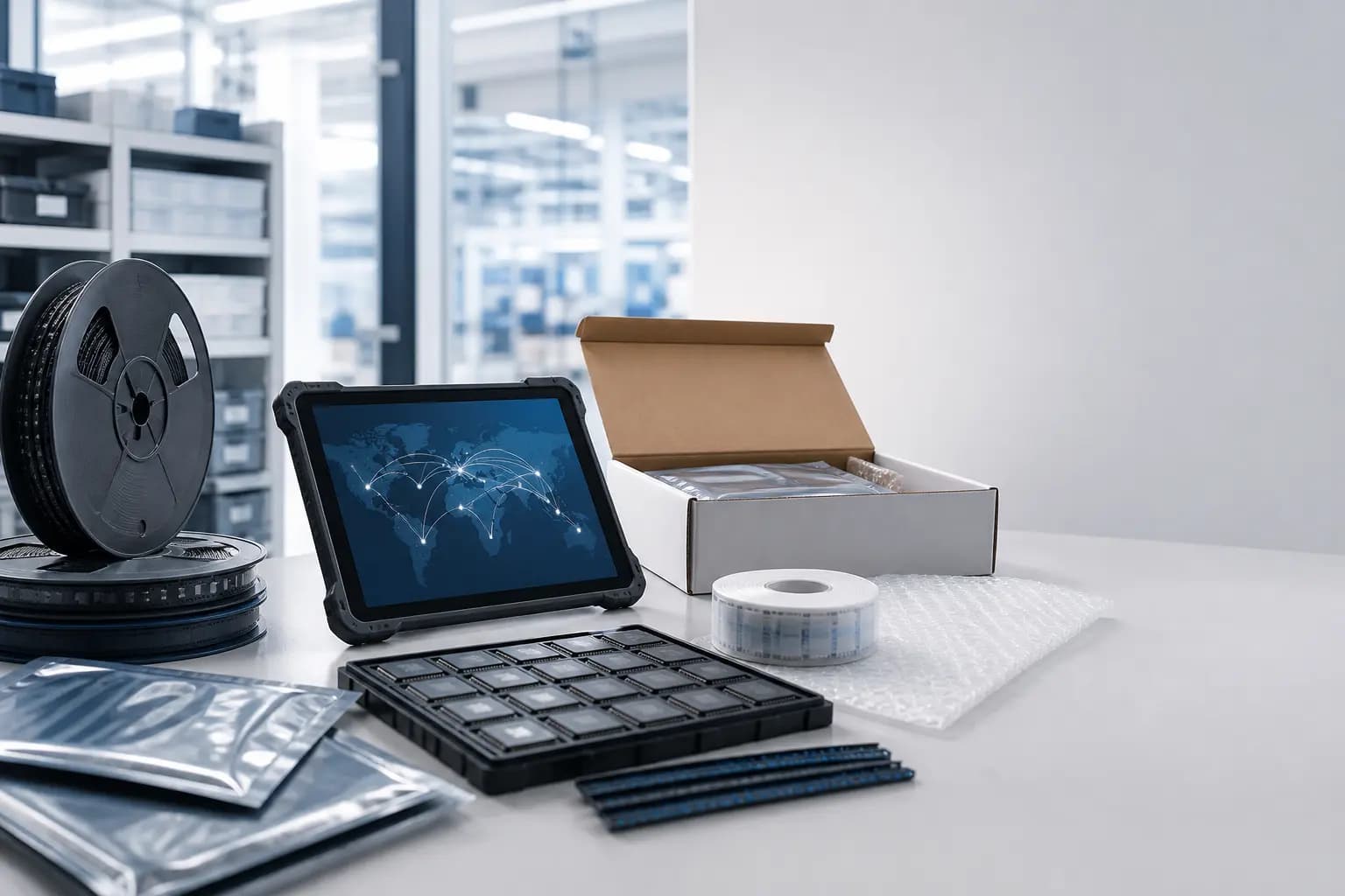 Electronic component sourcing and inspection workspace for hard-to-find parts